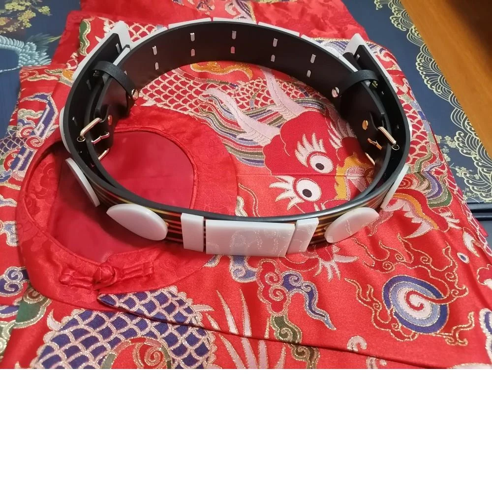 花池鱼明制汉服腰带革带亚克力仿白玉带配飞鱼蟒袍圆领曳撒实虚束