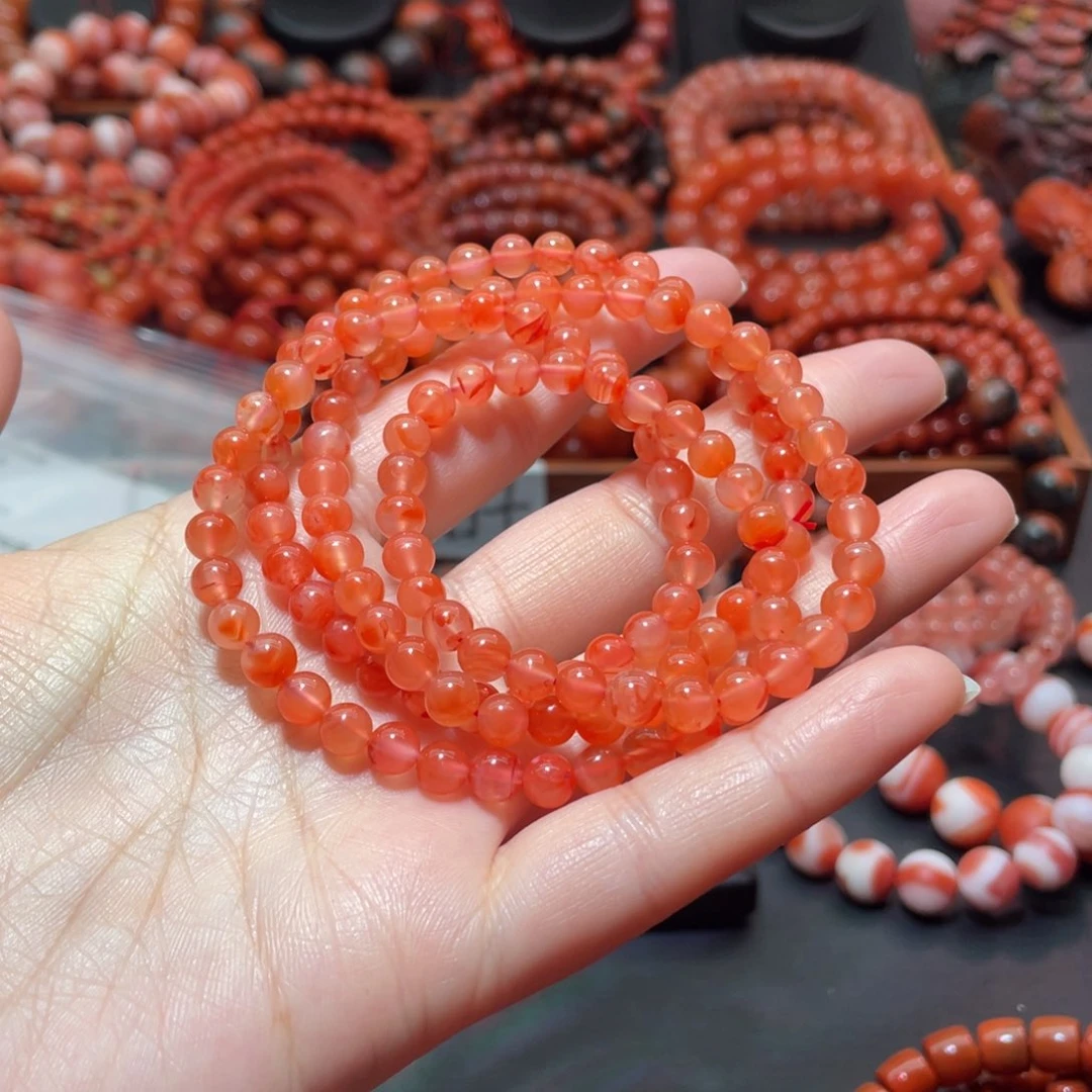 南红玛瑙手链未镶嵌