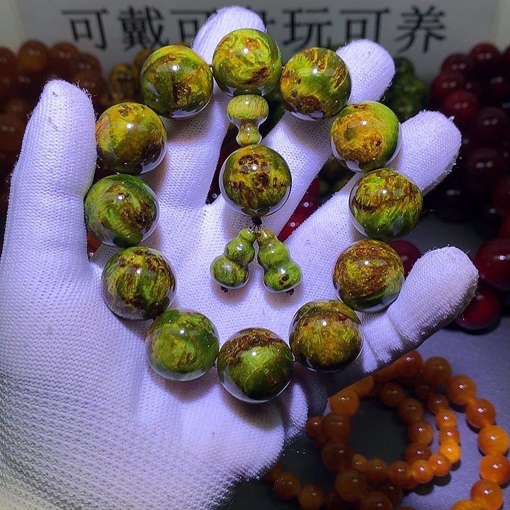 松木（琥珀木）手串/手链2.0 水墨丹青高货