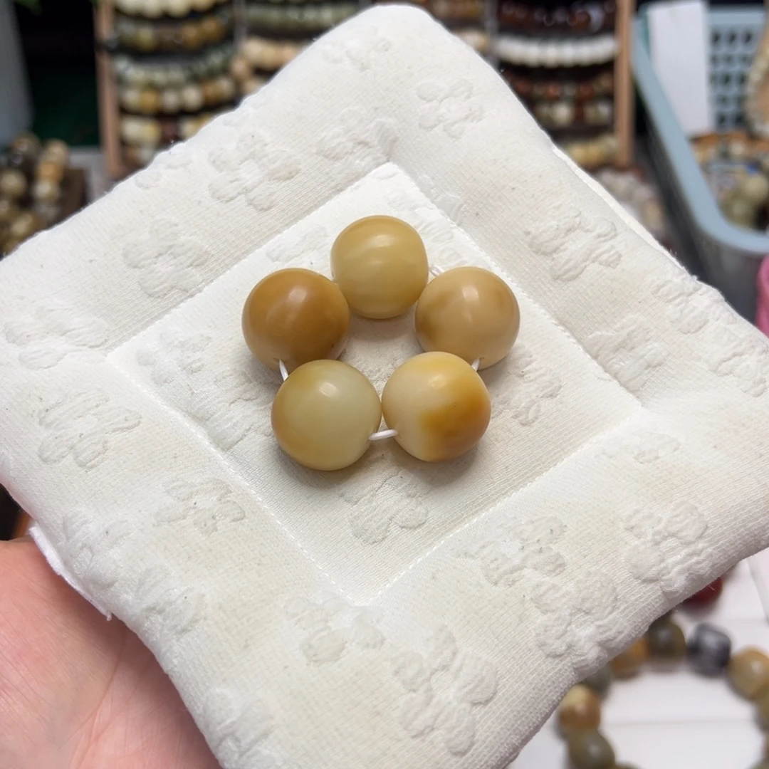 菩提根/象牙果手串卡21苹果干磨手捻瑕疵