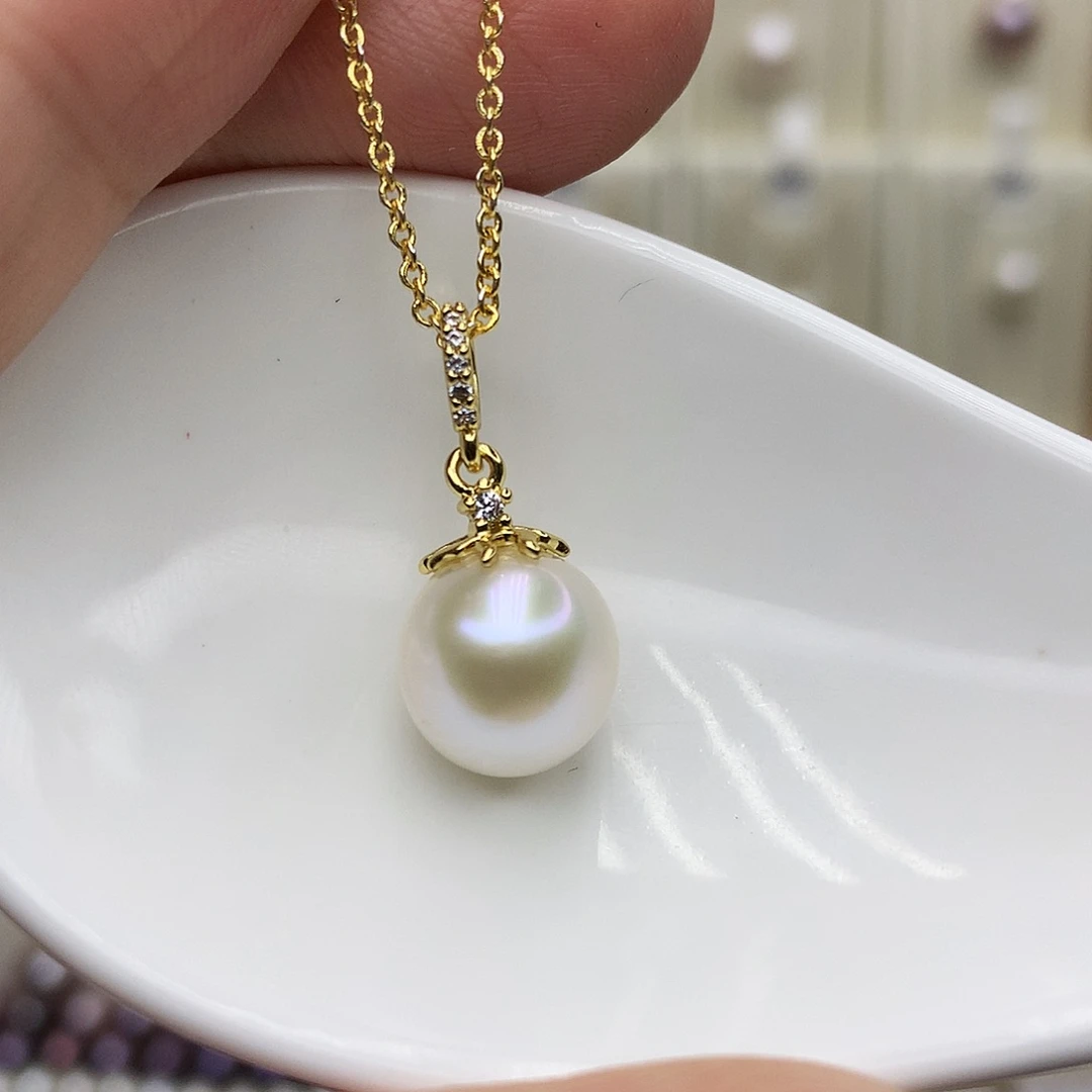 颈饰合金淡水珍珠