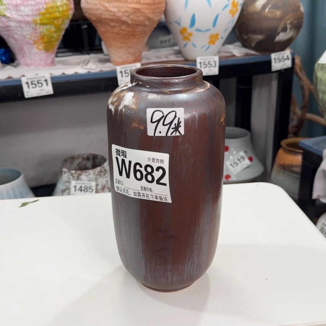 摆件?**?花器默认无孔微瑕编号682h pm花瓶