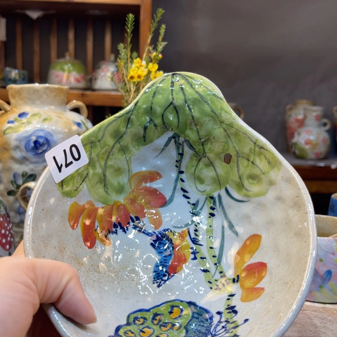 瓷片樱****子景德镇手工制作微瑕