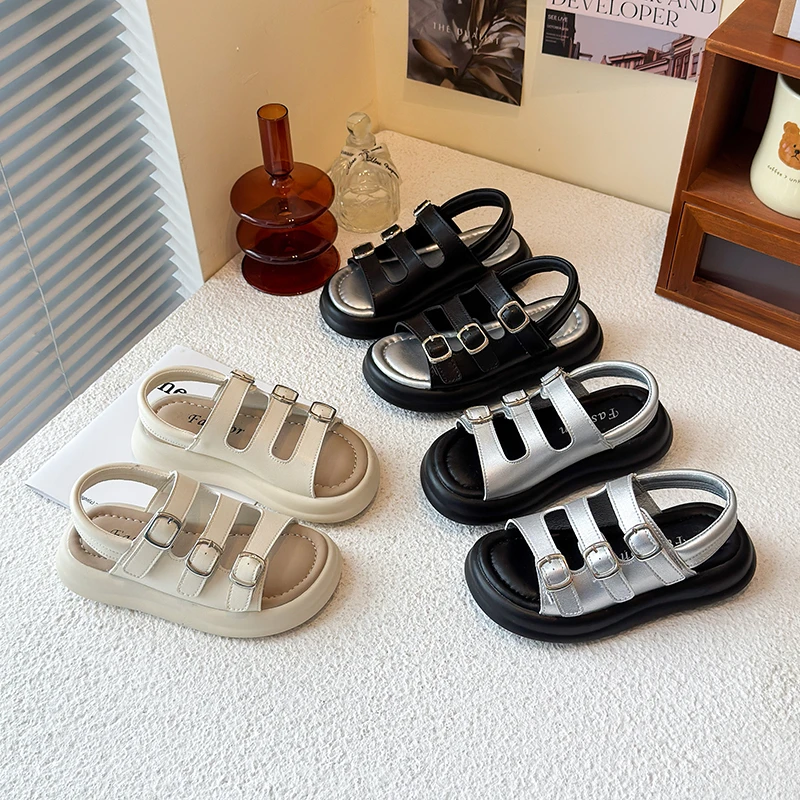 ABC女童轻便凉鞋夏季新款休闲童鞋儿童沙滩鞋小女孩软底运动凉鞋