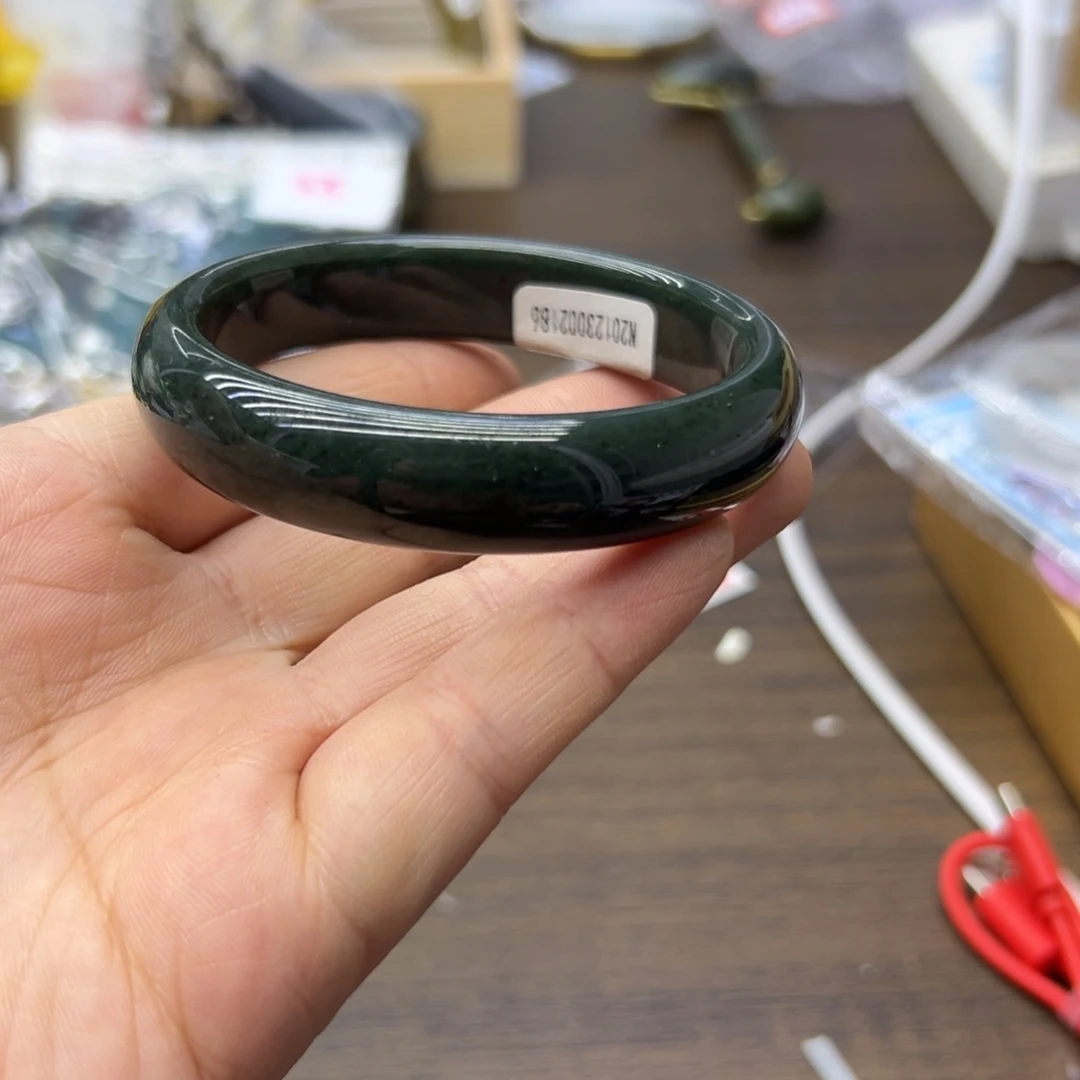 和田玉未镶嵌手镯58.4圈围19