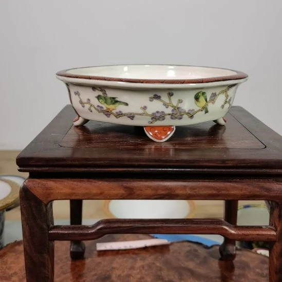 哈***1陶大德堂手工手绘釉盆