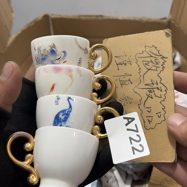 瓷片茶摆件工艺品摆件666