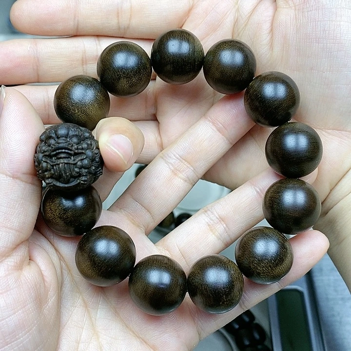 手串沉香木老*童越南芽庄白棋楠定制款