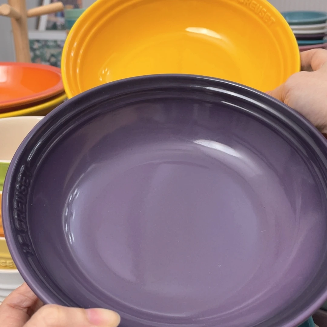 瓷片微瑕2个7英寸燕麦盘