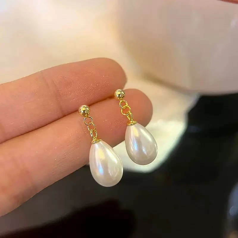 铜合金耳饰 同款珍珠耳钉女轻奢气质耳环感耳饰耳坠
