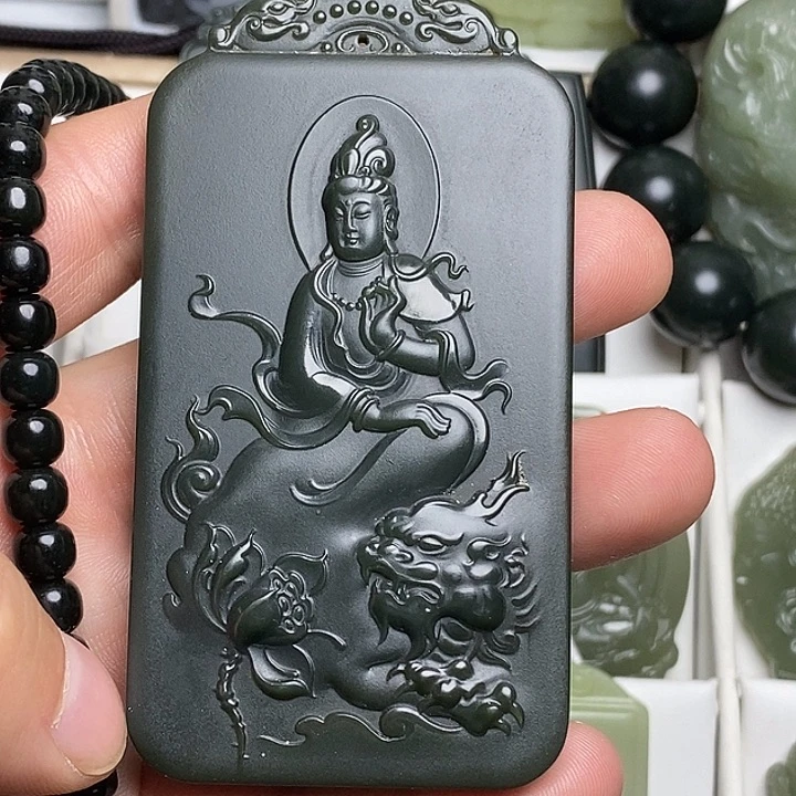 首***领和田玉（墨玉）未镶嵌颈饰