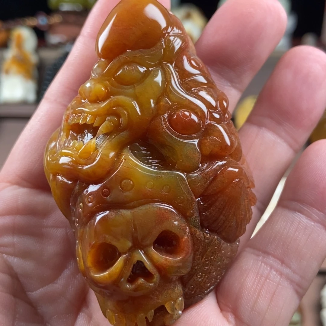 未镶嵌岫玉手把件