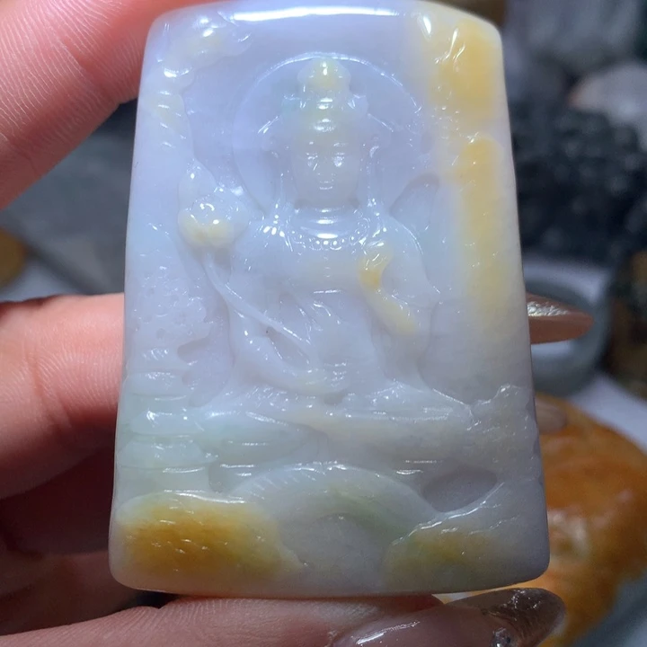 翡翠未镶嵌颈饰保真天然A货翡翠