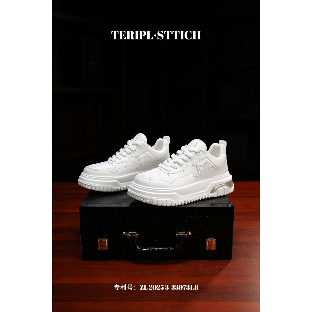 TERIPL【情侣款】气垫底休闲百搭轻奢气垫牛皮潮鞋2051-11男鞋