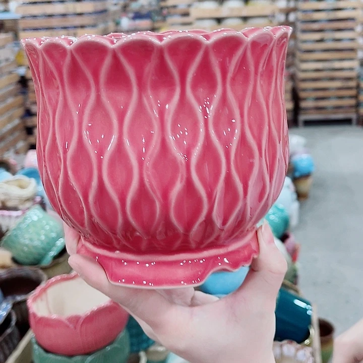 有孔，凑10元包邮陶瓷花盆发货！