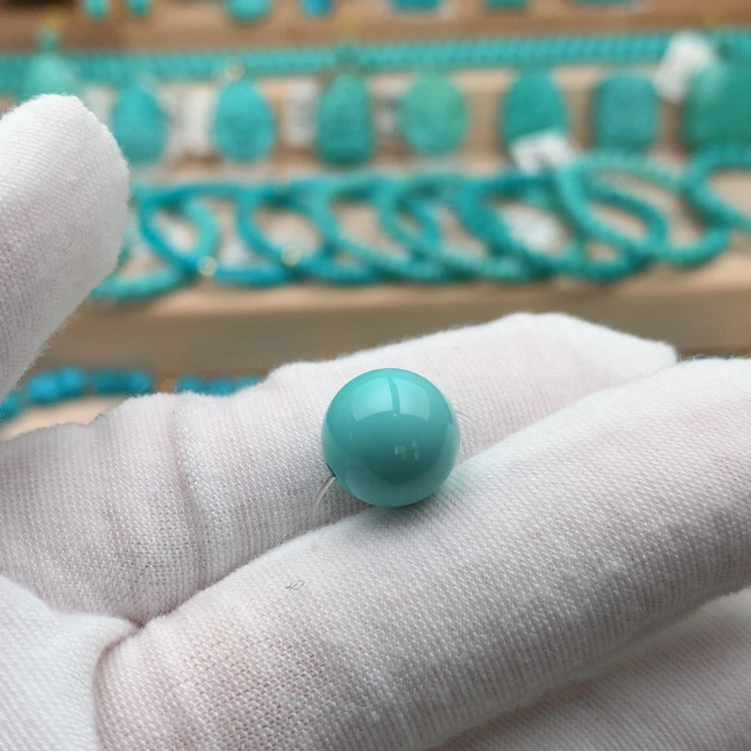 ****绿松石未镶嵌珠宝奇石11.4mm
