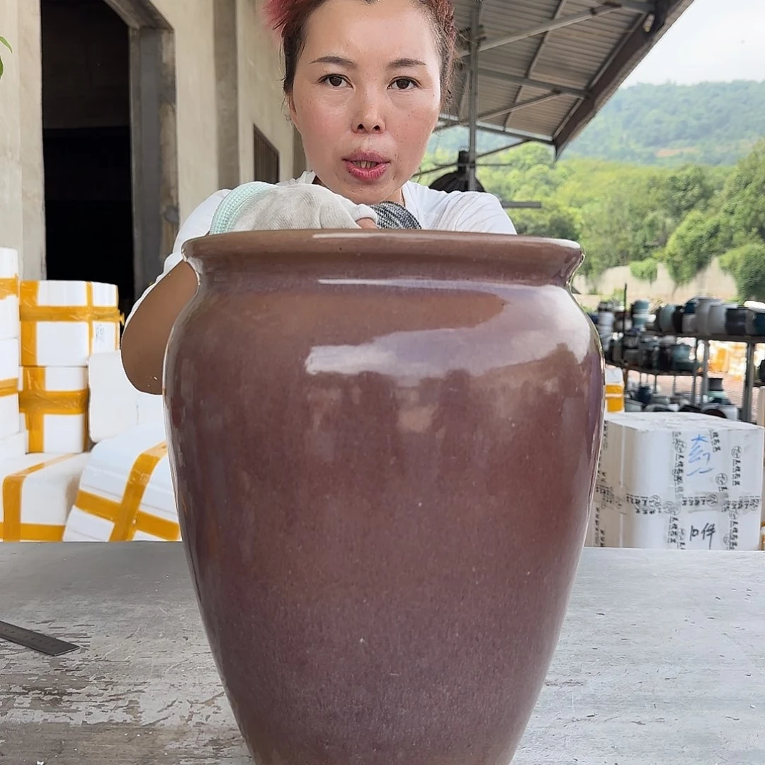 紫砂花盆王嫂花盆0711-141高33口25