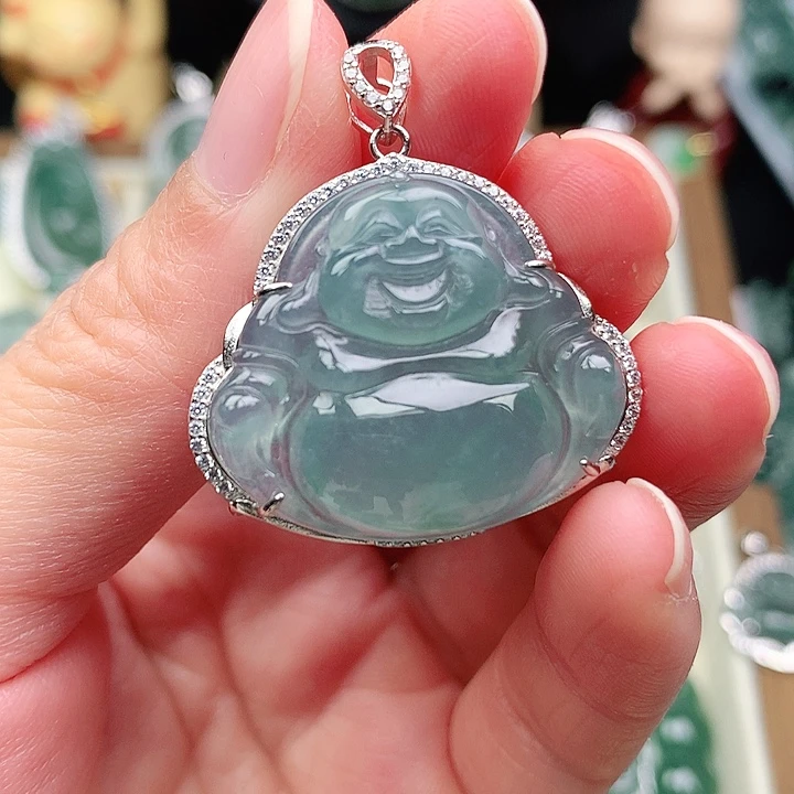 颈饰银S925镶嵌翡翠吊坠