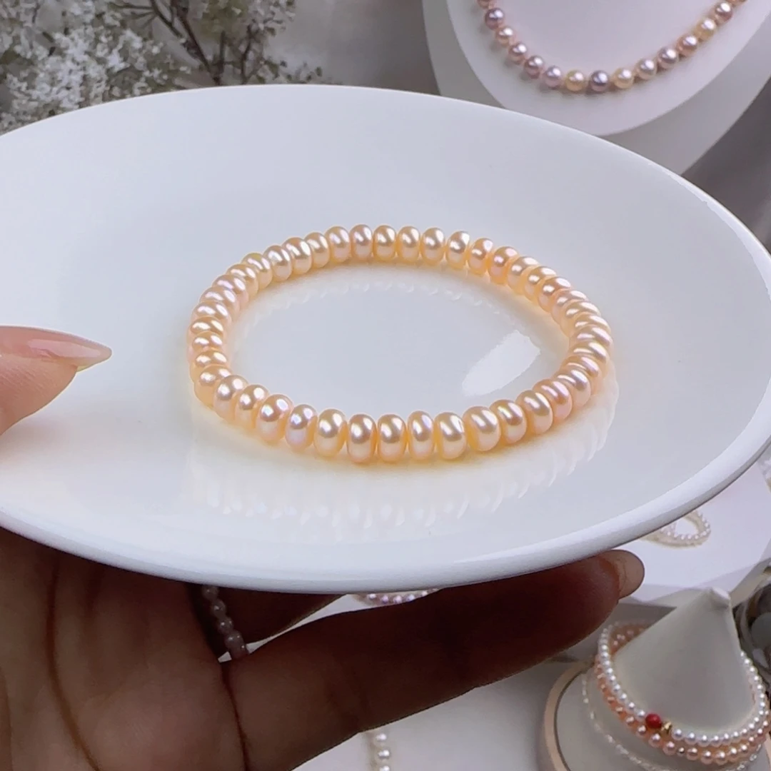 淡水珍珠手绳未镶嵌6/7mm微微瑕