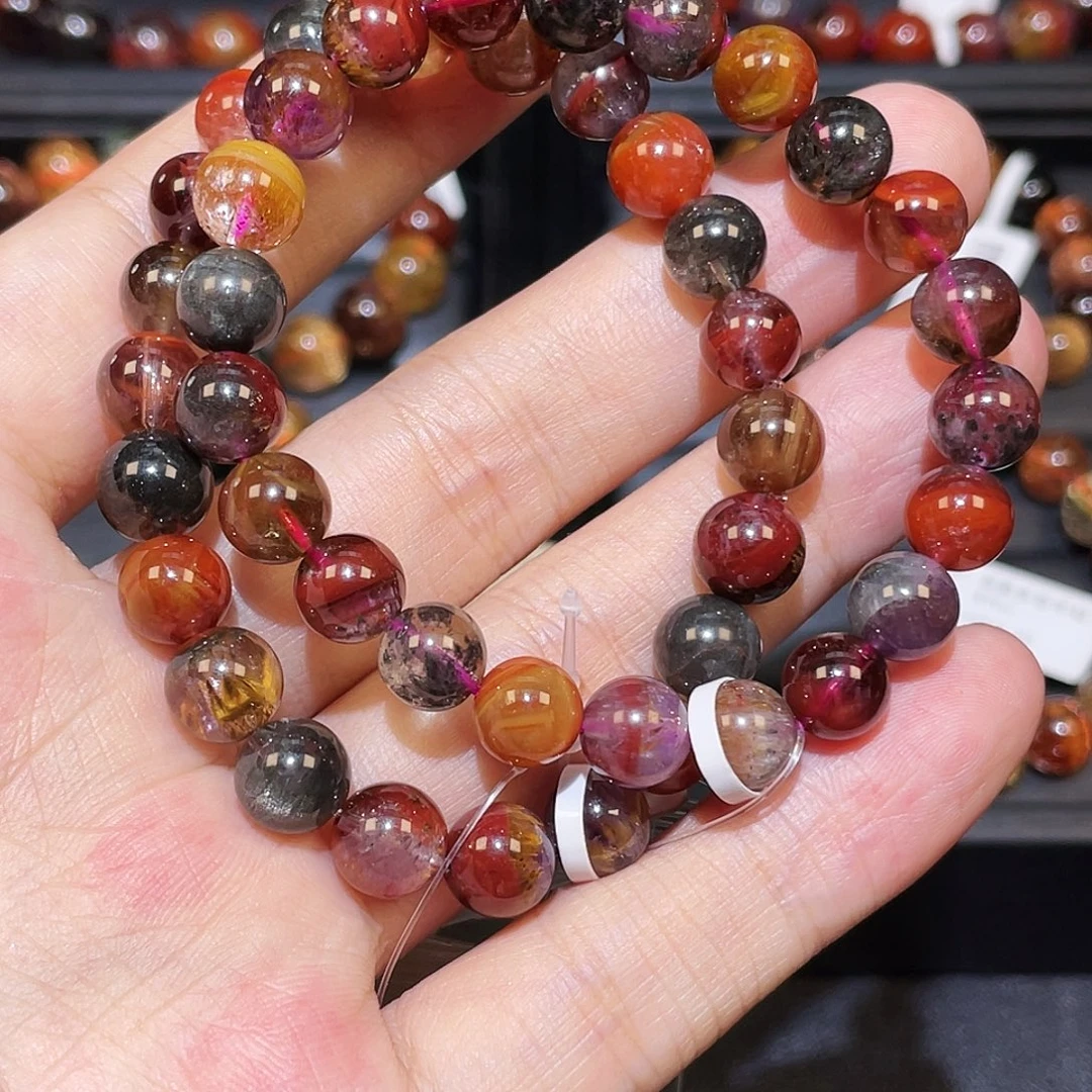 水晶未镶嵌手链极光单圈8mm多样性发其一