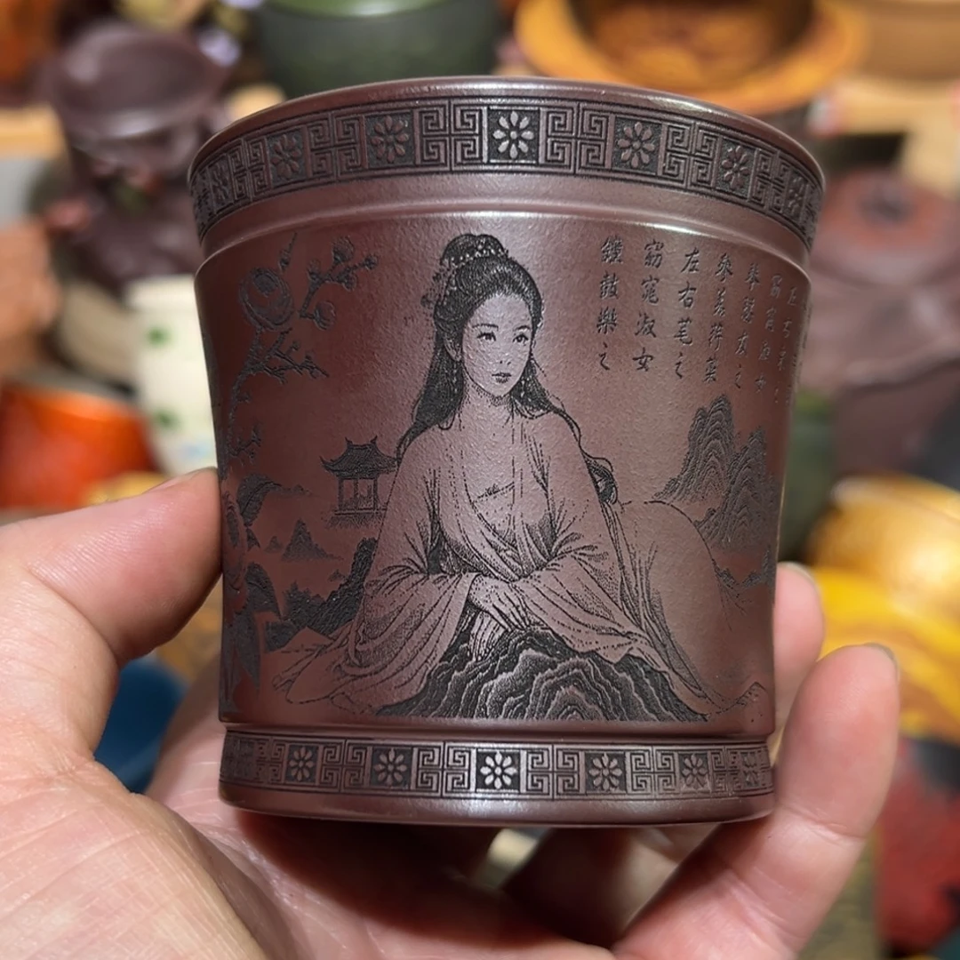 紫砂茶杯宜兴紫砂主人杯