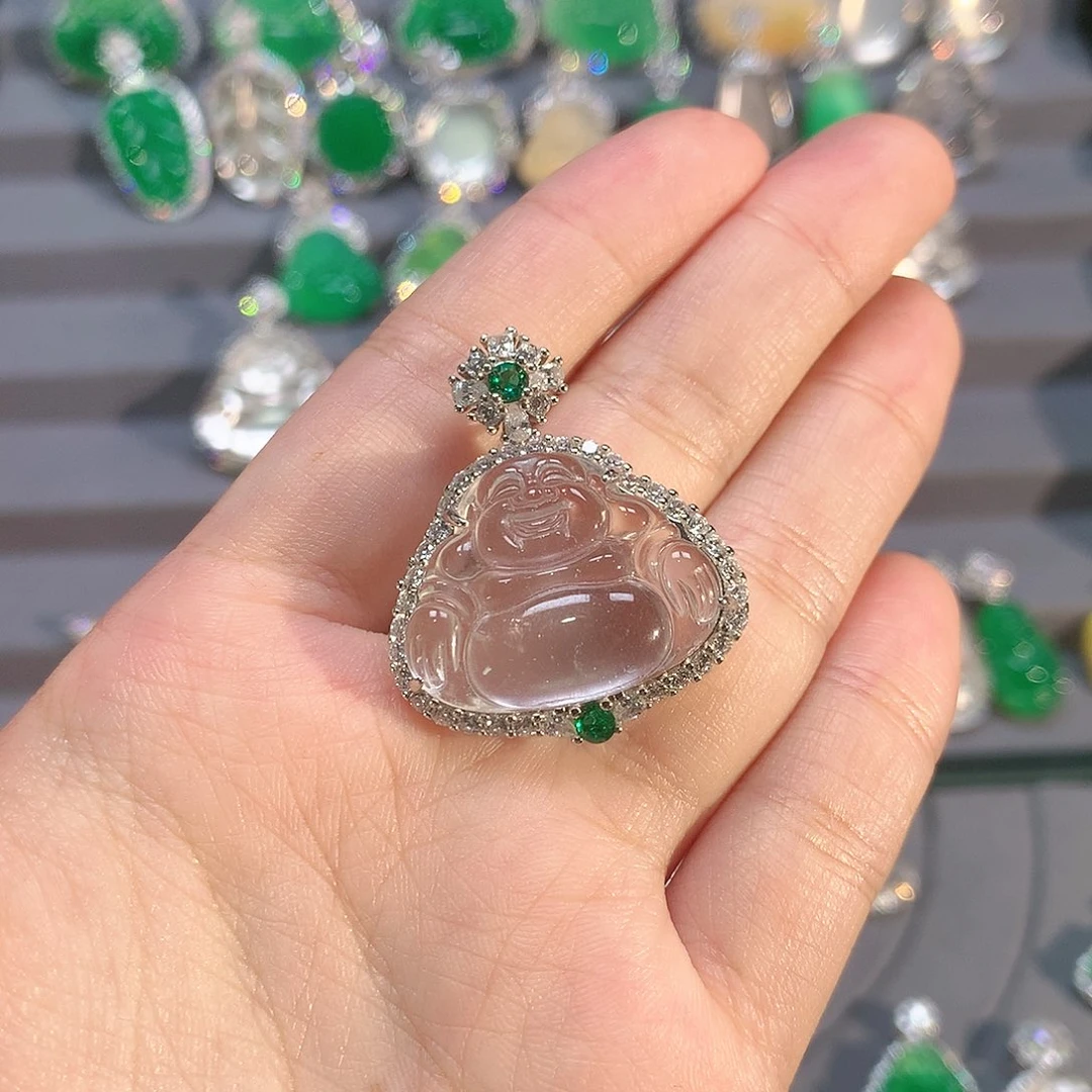 石英质玉颈饰银S925镶嵌