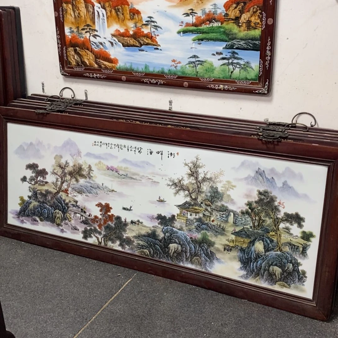 瓷1.85*74*1景德镇瓷板画柴窑烧制