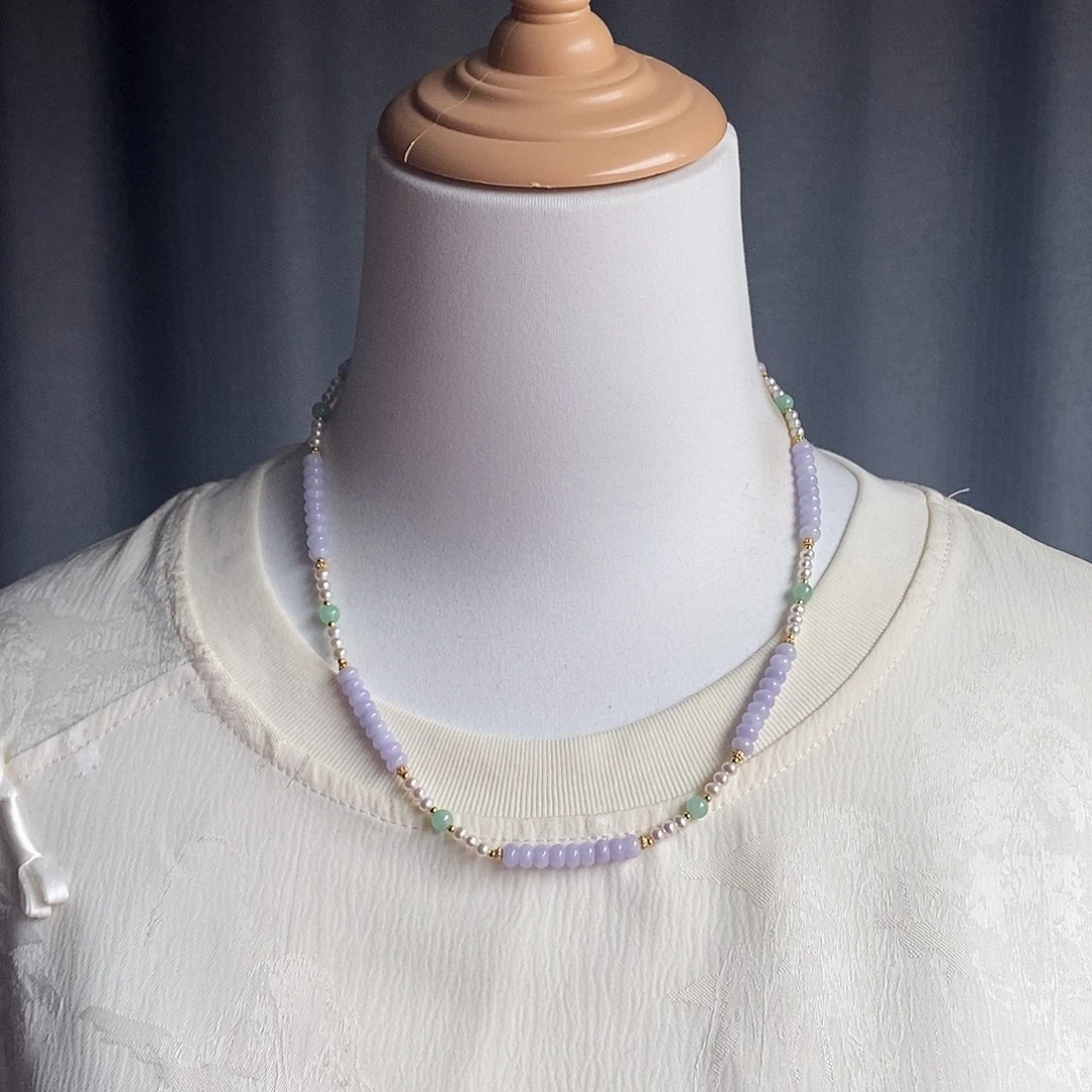 翡翠未镶嵌项链项链