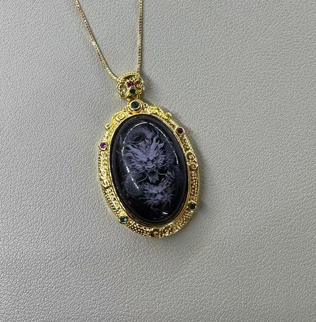 【孟总甄选】天然和田玉龙腾高端吊坠