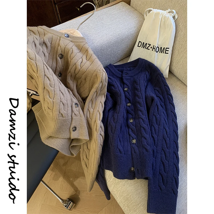 DA麦子 平替麻花 细腻又经典的毛衣开衫 MZ2556平替麻花