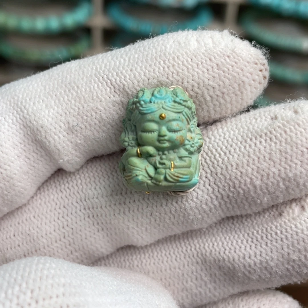 绿松石未镶嵌绿度母5