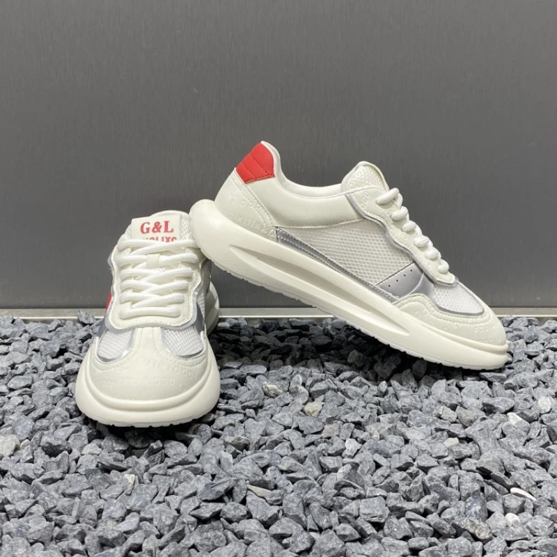 男鞋2025春季新款透气休闲运动鞋防滑软底网面鞋男士时尚百搭潮鞋