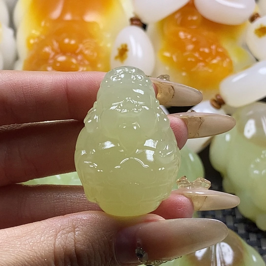 无花朵原石雕刻把件