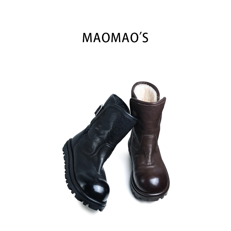 防滑好打理●马皮羊皮毛一体雪地靴●保暖●加厚加棉短靴女鞋LX51207