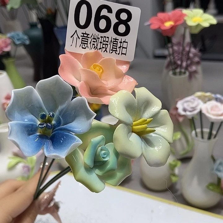 陶瓷纯手工捏花设计