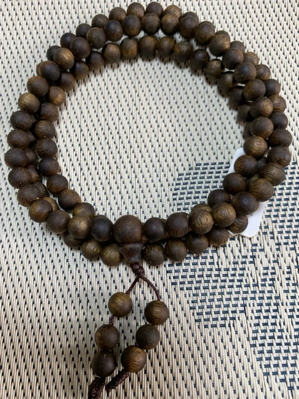 【中国好沉香】棋楠金沙叶07-15克九五沉圆珠多圈多样性发一条