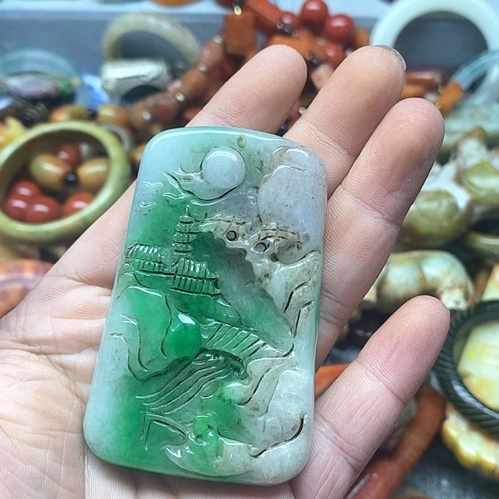 心***摩和田玉未镶嵌挂件
