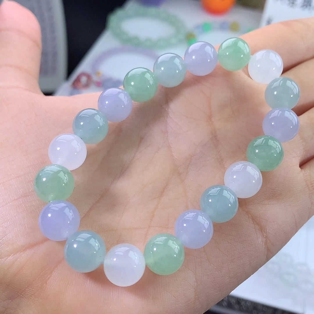 未镶嵌手链翡翠翡翠清楚马卡龙手串