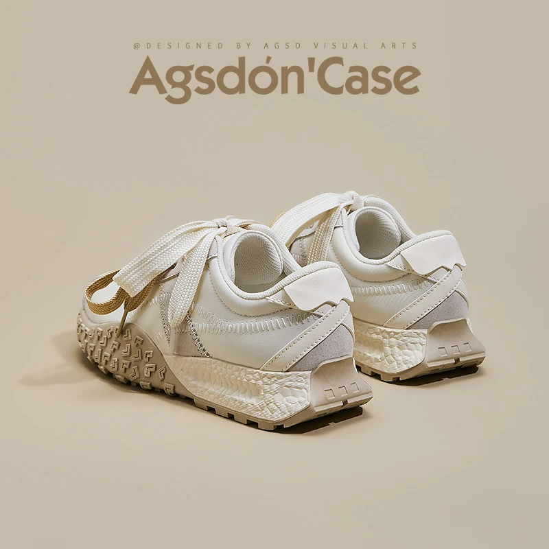 奥古狮登厚底阿甘女鞋2025春季新款轻便德训鞋小个子增高运动鞋xx