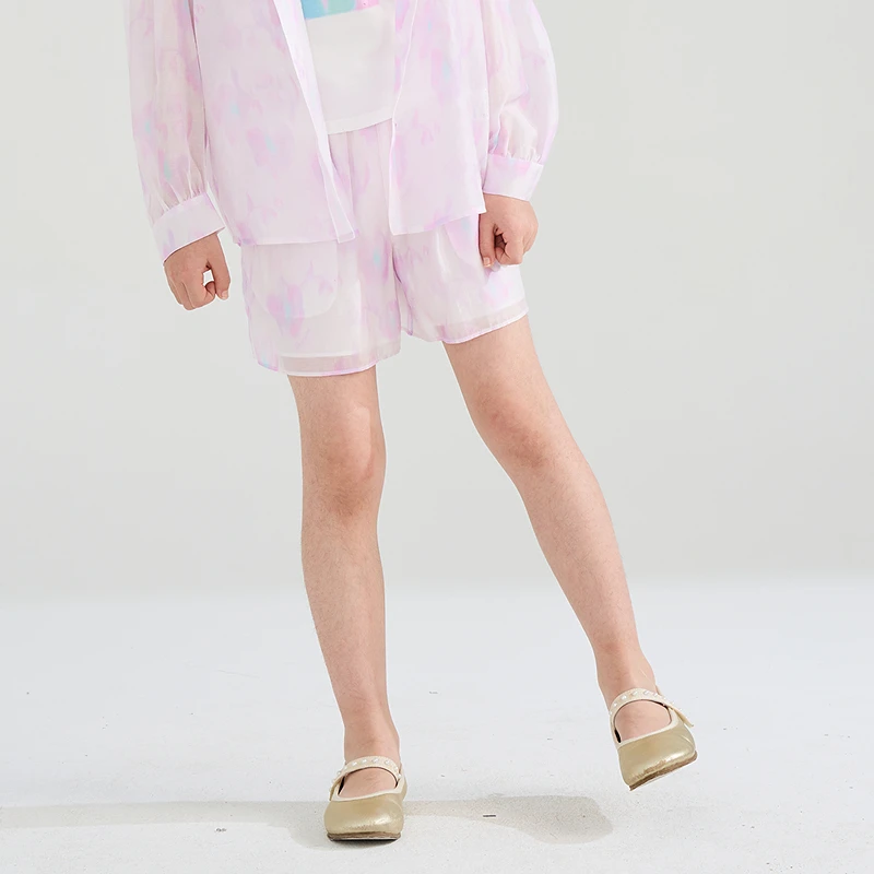 [野外拾趣]EP雅莹童装2025夏女童商场同款时尚原创松紧腰休闲短裤