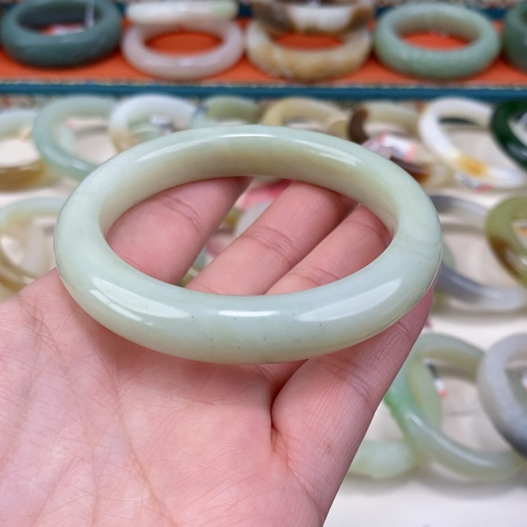 和田玉未镶嵌手镯59.7