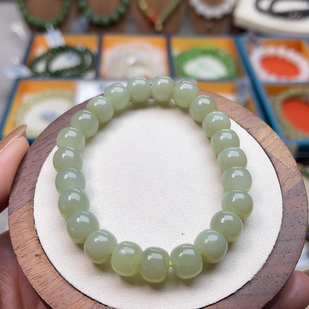 和田玉未镶嵌手串A9卡9