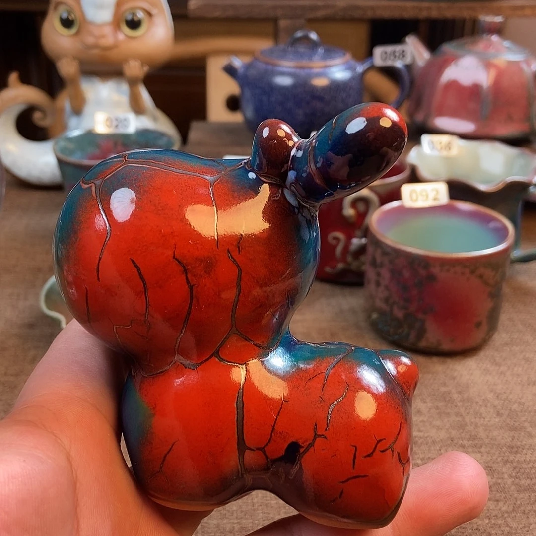 瓷片钧瓷摆件摆件摆件