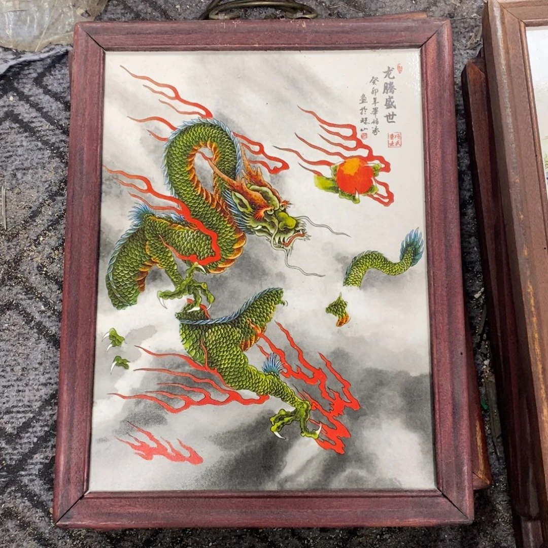 瓷片37*28 景德镇瓷板画柴窑烧制