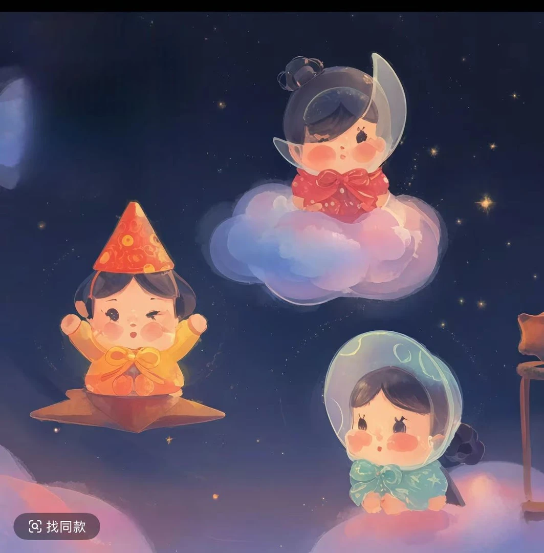 【直播代拆】哭出月亮坐坐系列潮玩盲盒手办