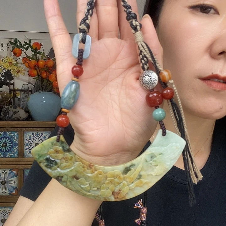 翡翠未镶嵌项链项链