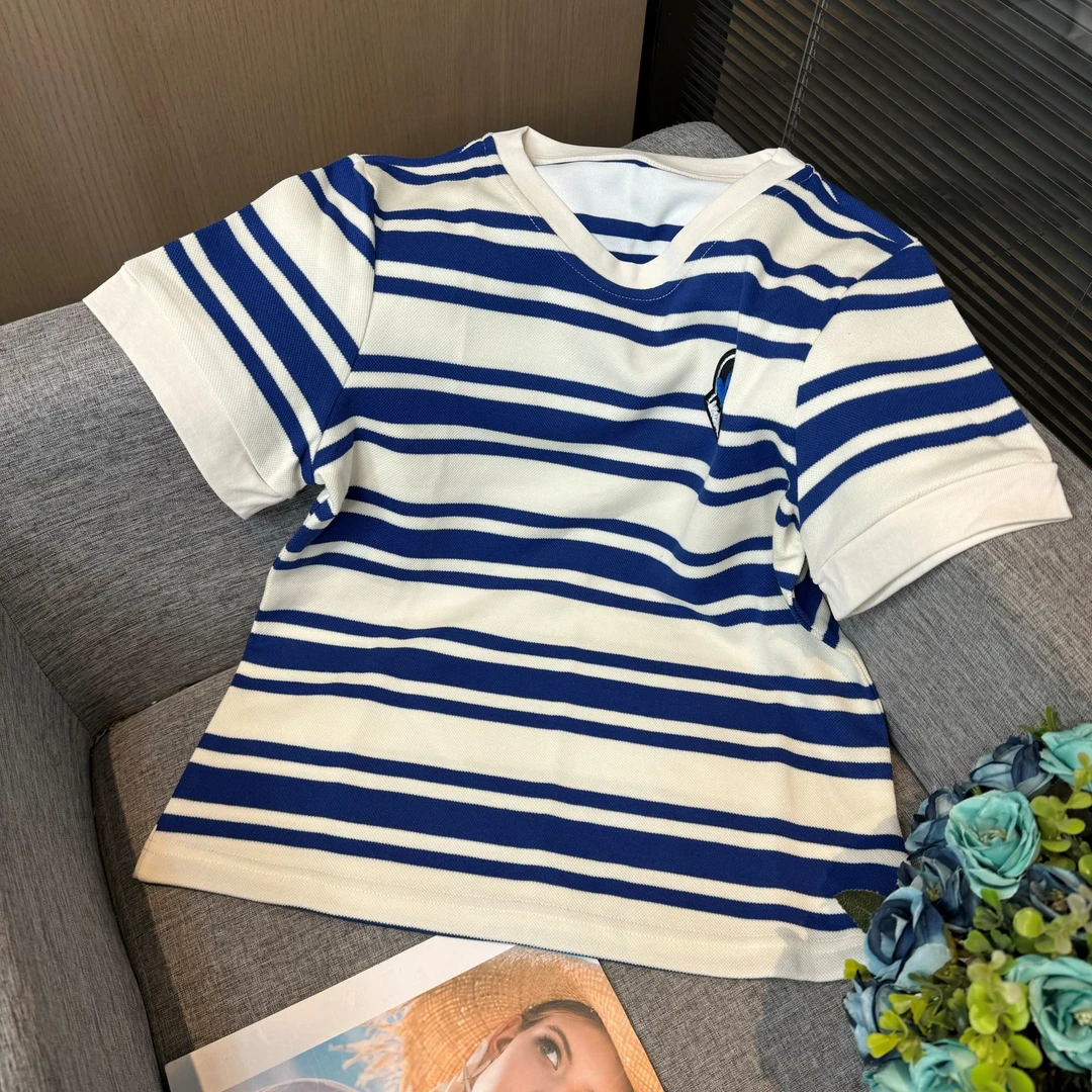 【橘子定制】新款百搭轻奢刺绣短袖女5245