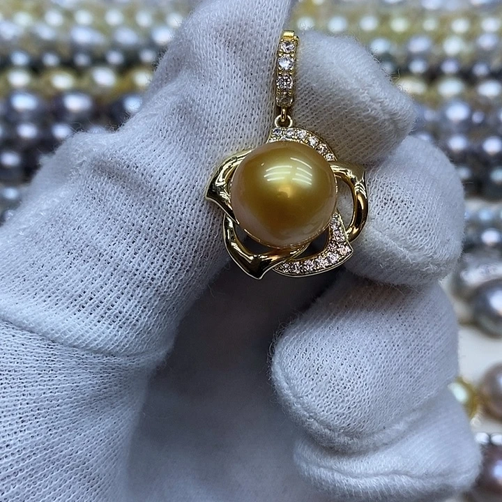 颈饰海水珍珠银S925镶嵌