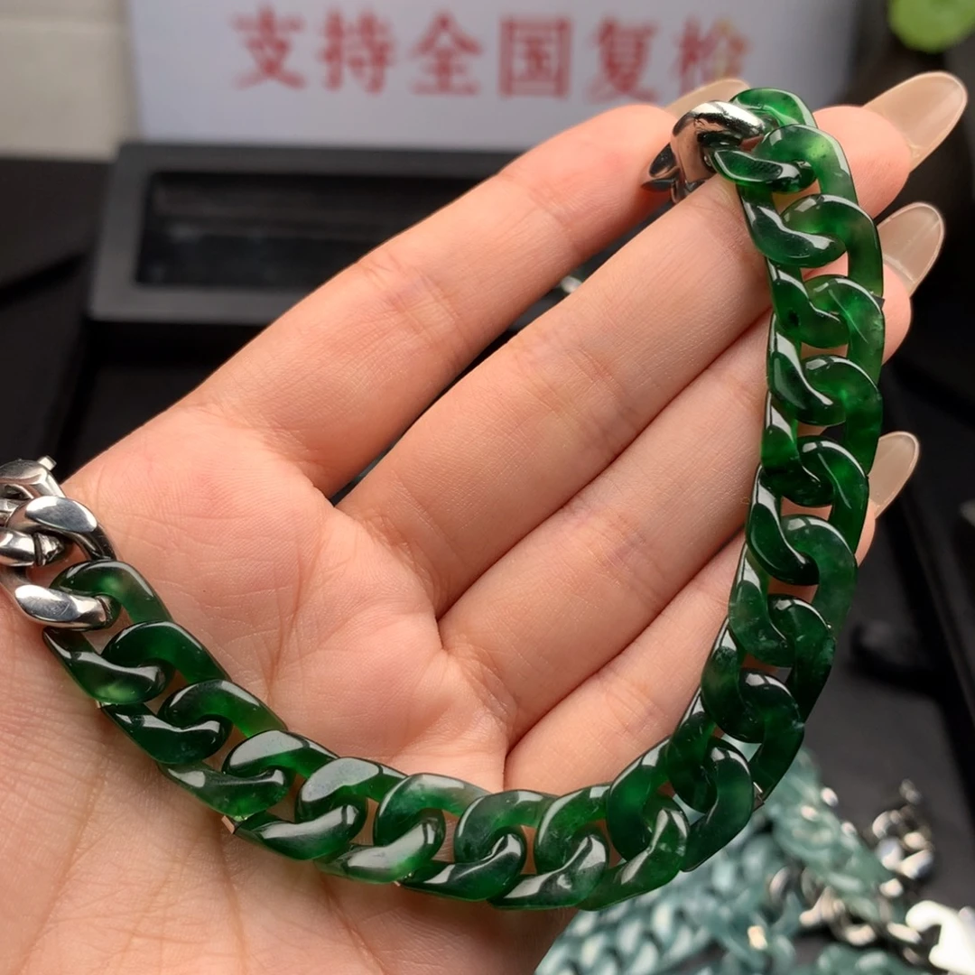 永***兴翡翠未镶嵌手链0004