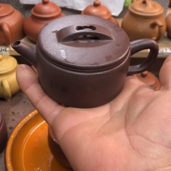 茶壶紫砂紫泥汗瓦100豪升左右有瑕疵